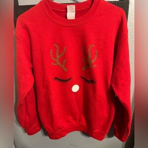 Gildan Reindeer Face Women’s Sweatshirt